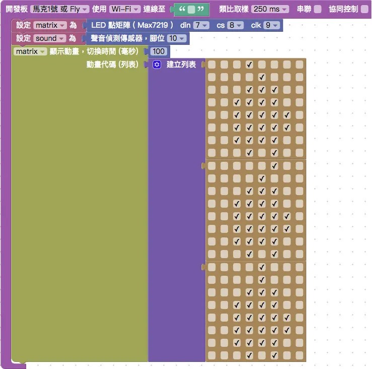 點矩陣顯示動畫