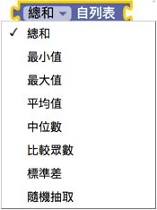 選取列表運算結果