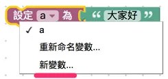 命名新變數