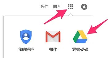 登入 Google 帳號,進入雲端硬碟