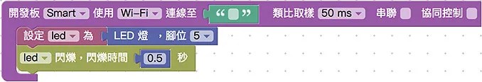 設定 LED 閃爍