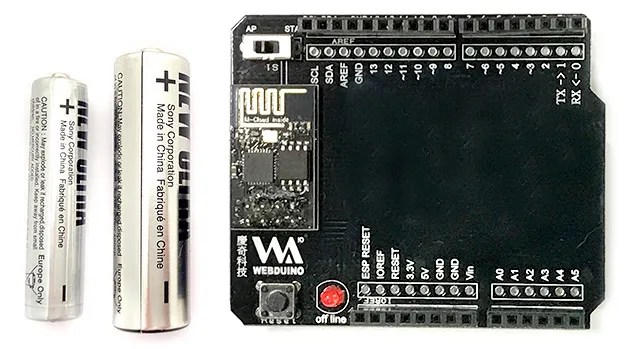 Webduino Fly 大小對照