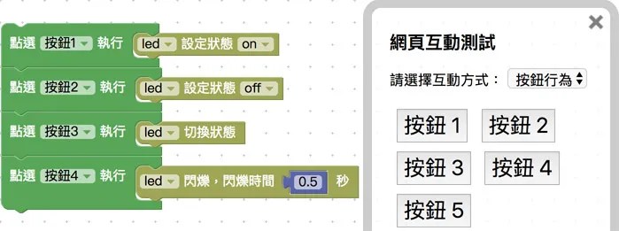 設定點擊按鈕控制 LED 燈狀態